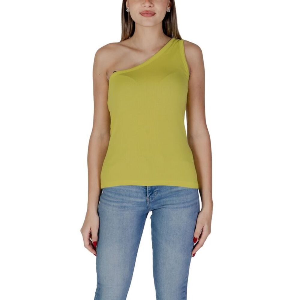 B.Young Yellow Cotton Tops & Women's T-Shirt